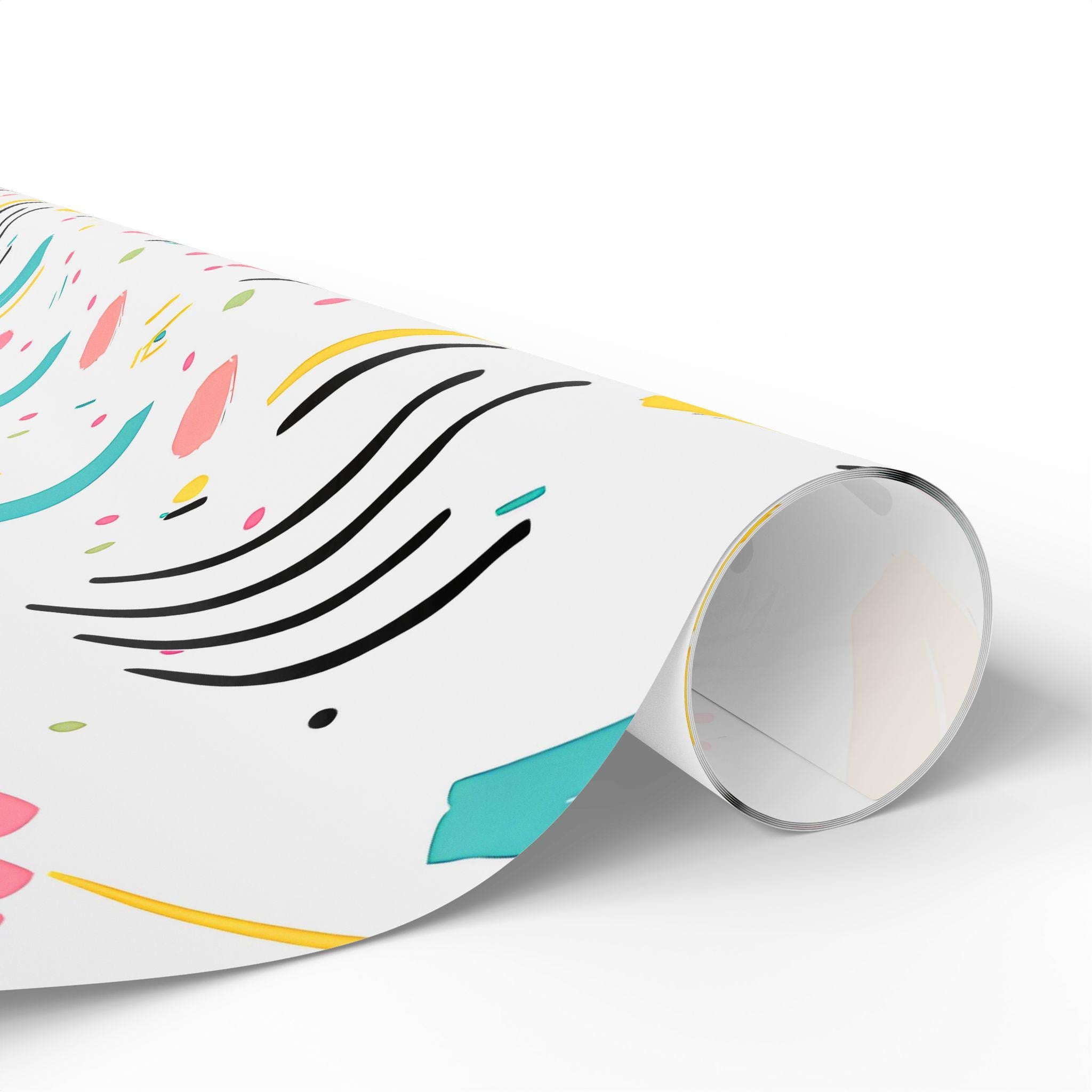 Colorful Wrapping Paper Roll, Cheerful Gift Wrap for Birthdays, Holidays, Parties, Eco-Friendly Gift Packaging