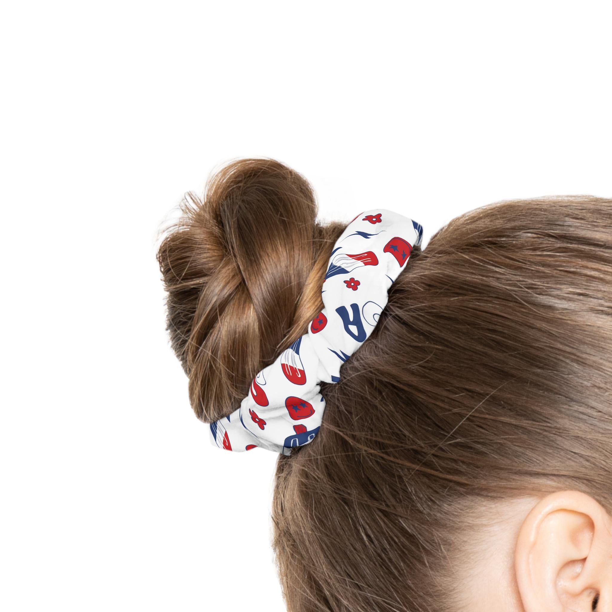 Hair Scrunchie, 4th of July Patriotic Hair Accessory, Festive Hair Tie, USA Themed Scrunchie, Holiday Hair Fashion, Independence Day Hair