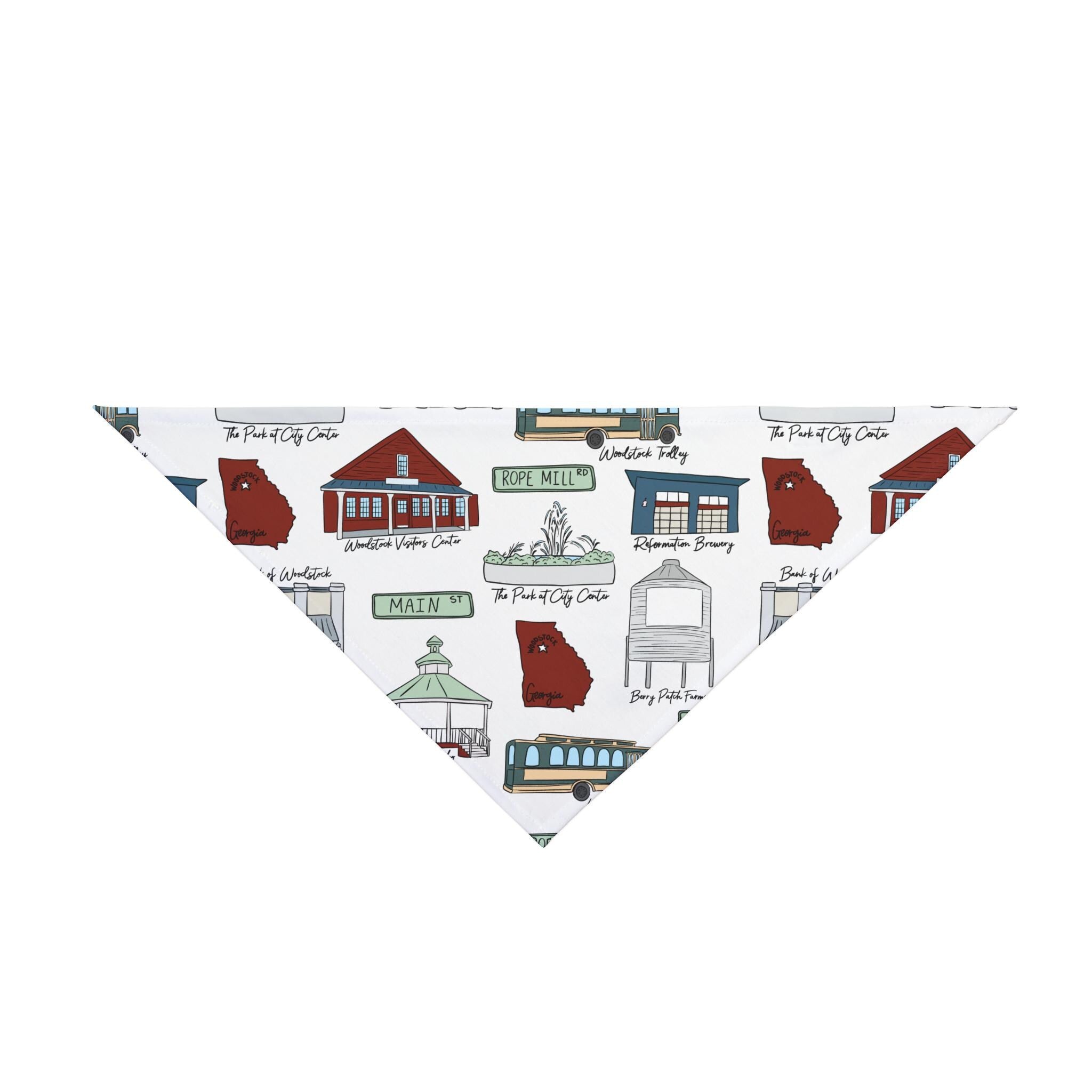 Woodstock Georgia Pet Bandana for Dog Lovers, Cute Puppy Accessory, Personalized Dog Gift, Ideal for Pets and Owners, Holiday Pet Apparel