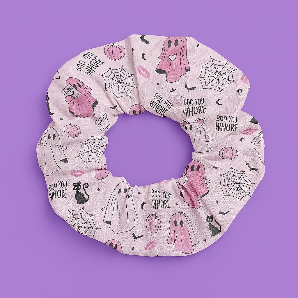 Mean Girls Halloween Scrunchie, Mean Girls Hair Accessory, Scrunchie Perfect for Halloween, Mean Girls Costume Party, Gift for Her, Hair Tie