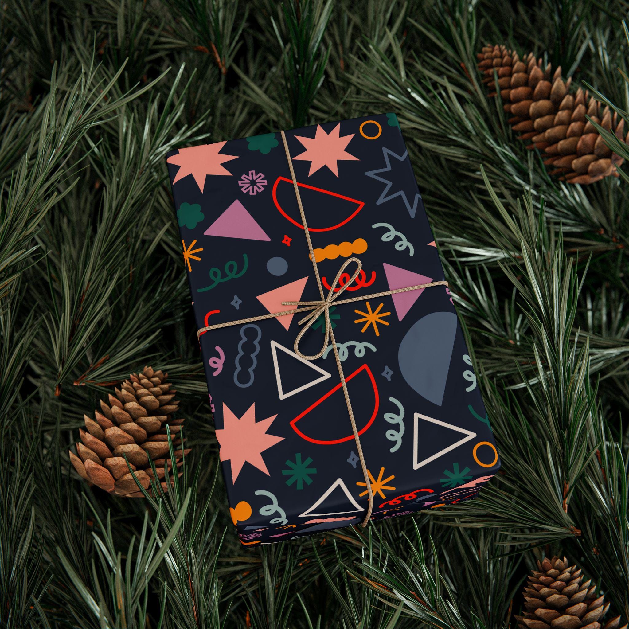 Colorful Party Birthday Wrapping Paper, Festive Gift Wrap for Birthdays, Holidays, Celebrations, Party Supplies, Unique Gift