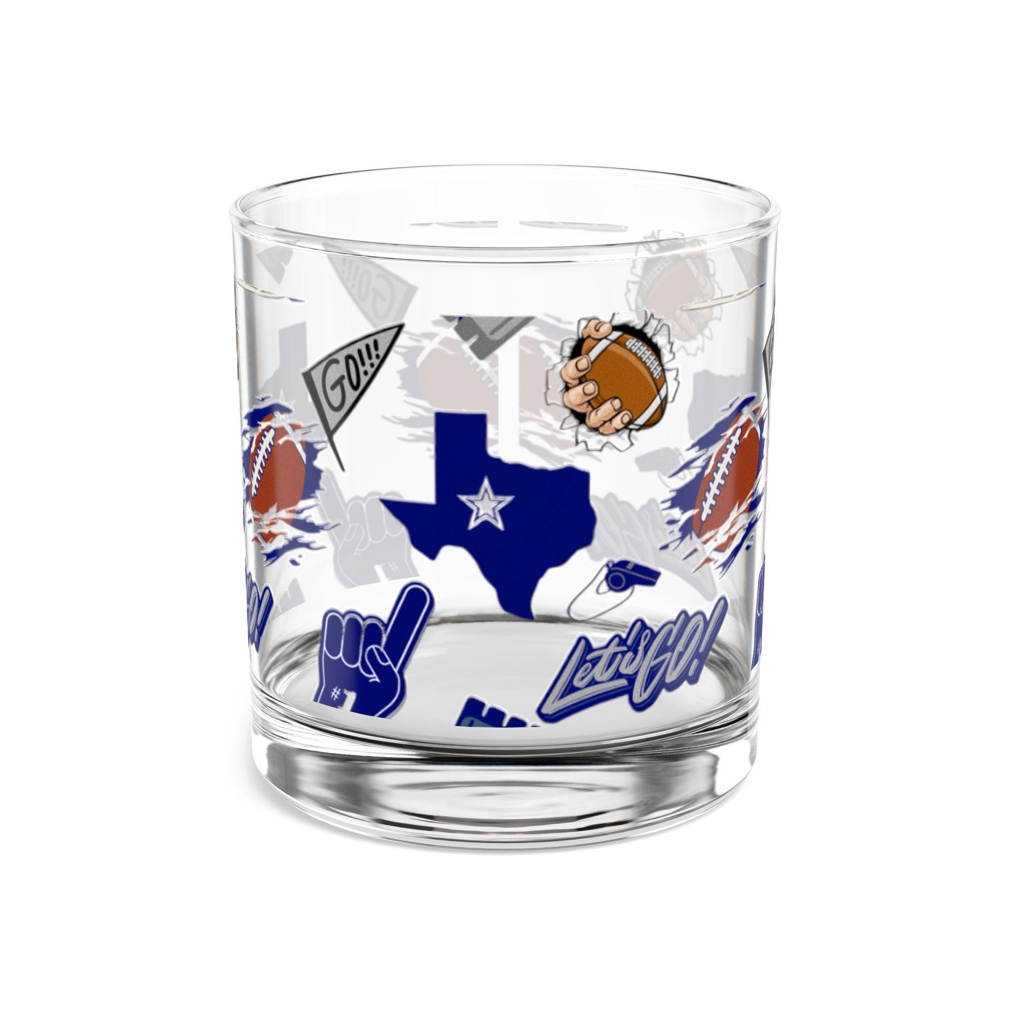 Dallas Texas-Themed Rocks Glass, 10oz - Perfect for Cowboys Sports Fans, Gifting, Celebrations, Home Bar, Birthday, Tailgating, Keepsake
