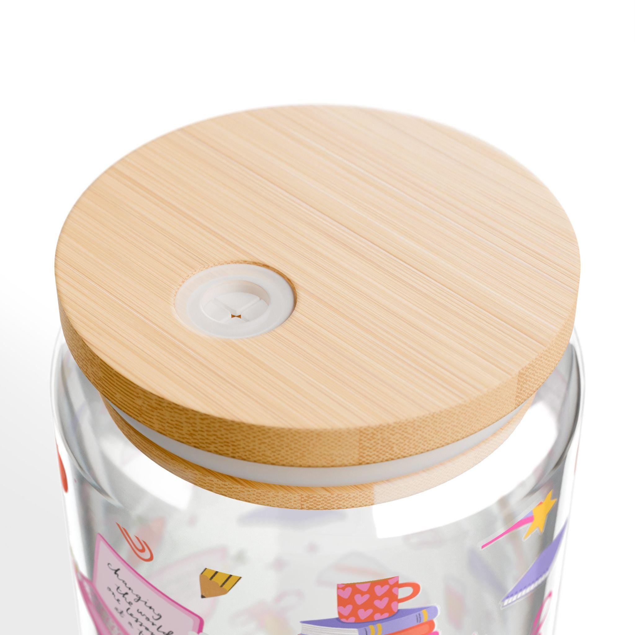 Pink Teacher Classroom Sipper Glass, Back to School Gift, Teacher Appreciation Present, Educational Tumbler Cup, School Supplies, Teacher