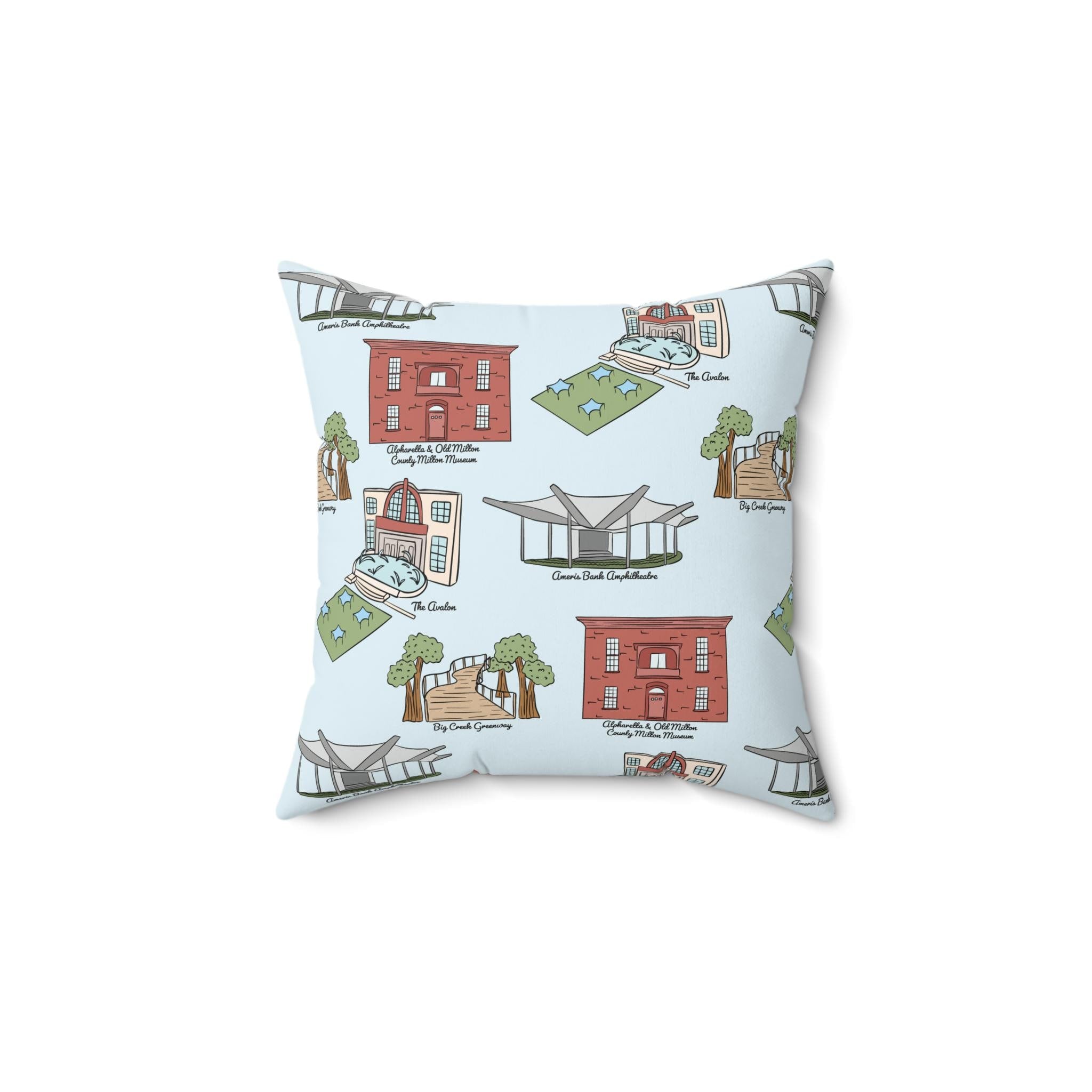 Alpharetta Georgia Pillow - Georgia Cozy Home Decor, Gift for Ocean Lovers, Pillow Cases for Living Room, Decorative