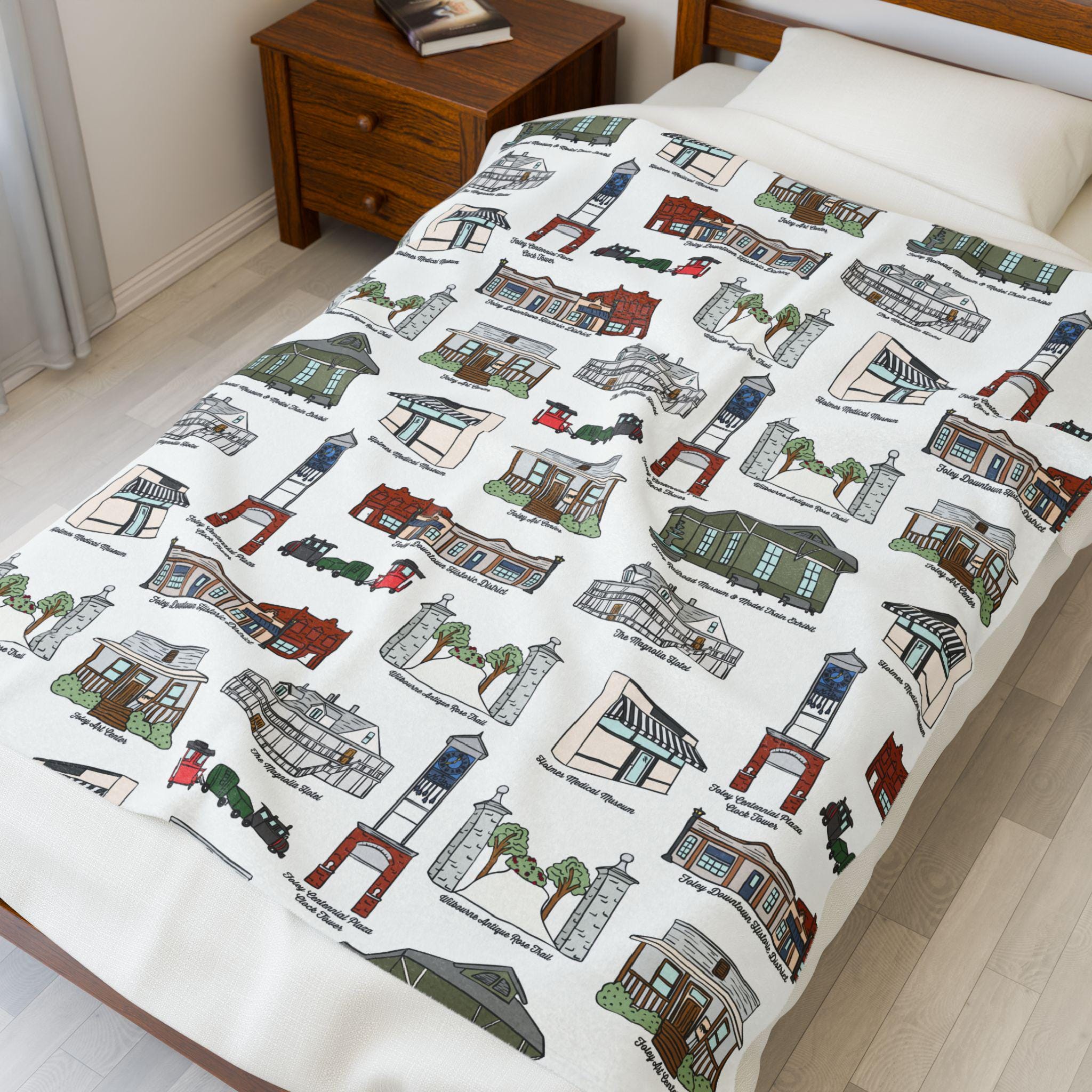 Foley Alabama Velveteen Plush Blanket | Perfect for Home Decor, Gifting, Snuggle Nights, Travel, and Warmth