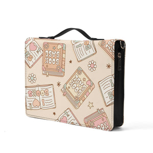 All-Over Print PU Bookish Babe Leather Book Cover or Book Sleeve With Pocket no Strap