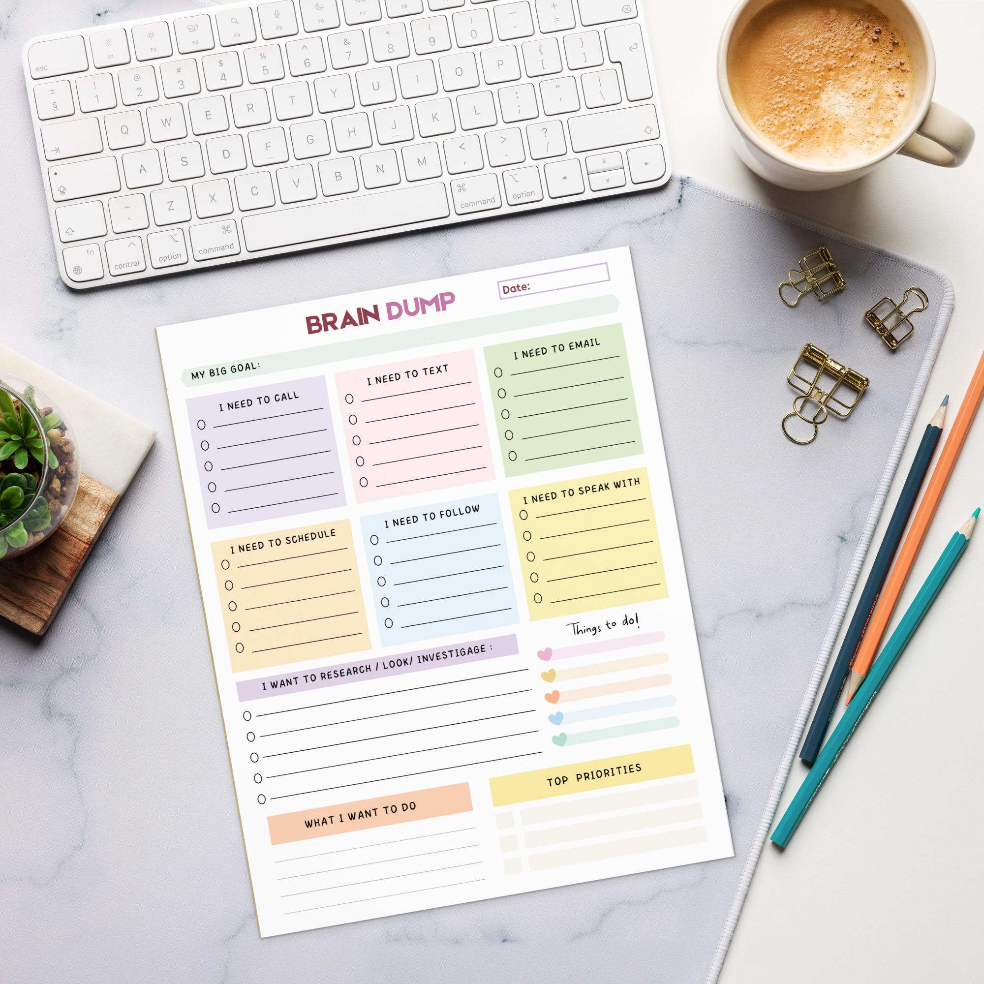 ADHD Weekly Plan Notepad