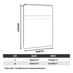 Aries Seamless Pattern Printed Fabric Custom Book Sleeve Book Cover Protector with Zipper and Front Pocket