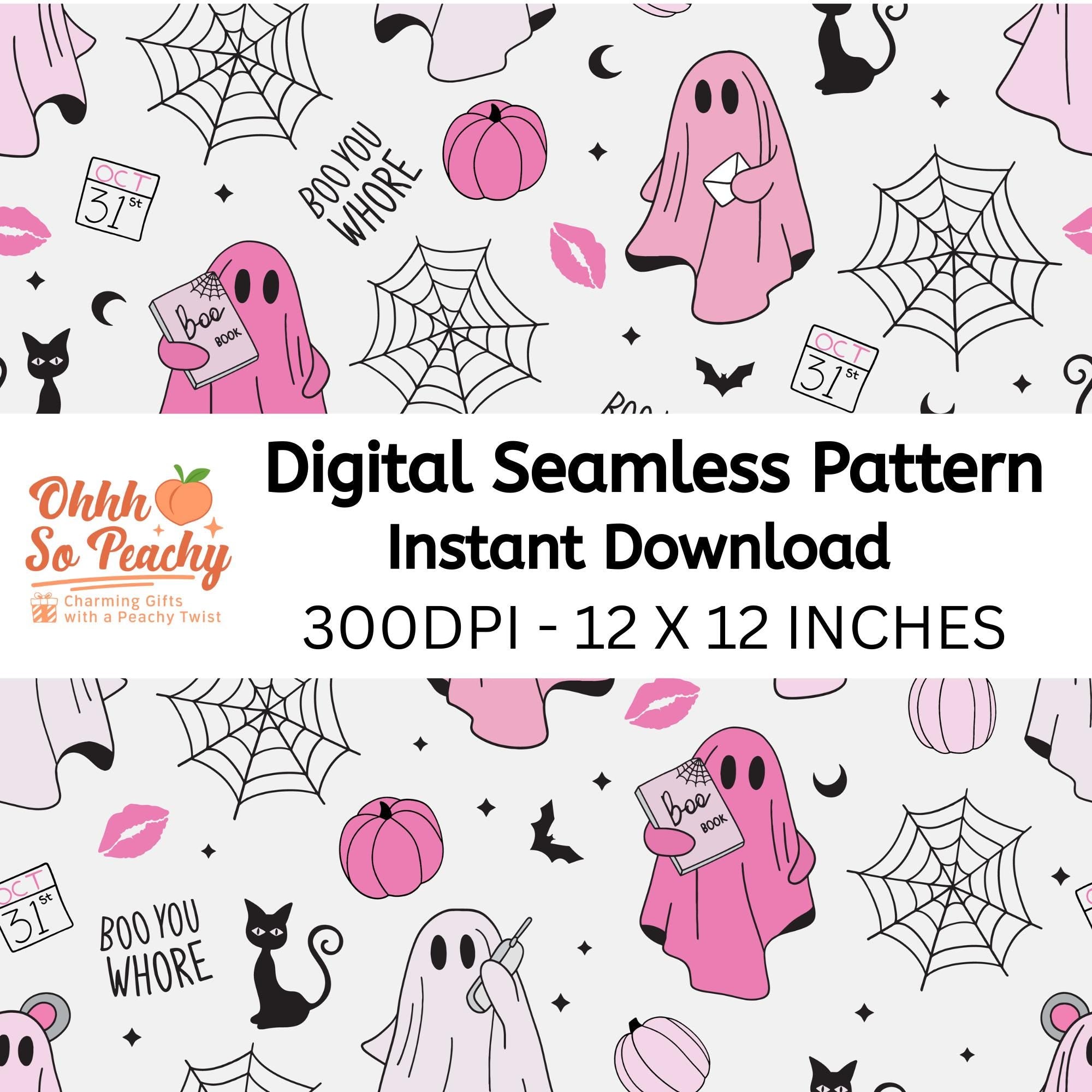 Mean Girls Seamless Pattern, Pink,Burn Book, Oct 3rd, Seamless File, Repeating Pattern, Fabric Pattern, Mean Girls Halloween, Digital Design