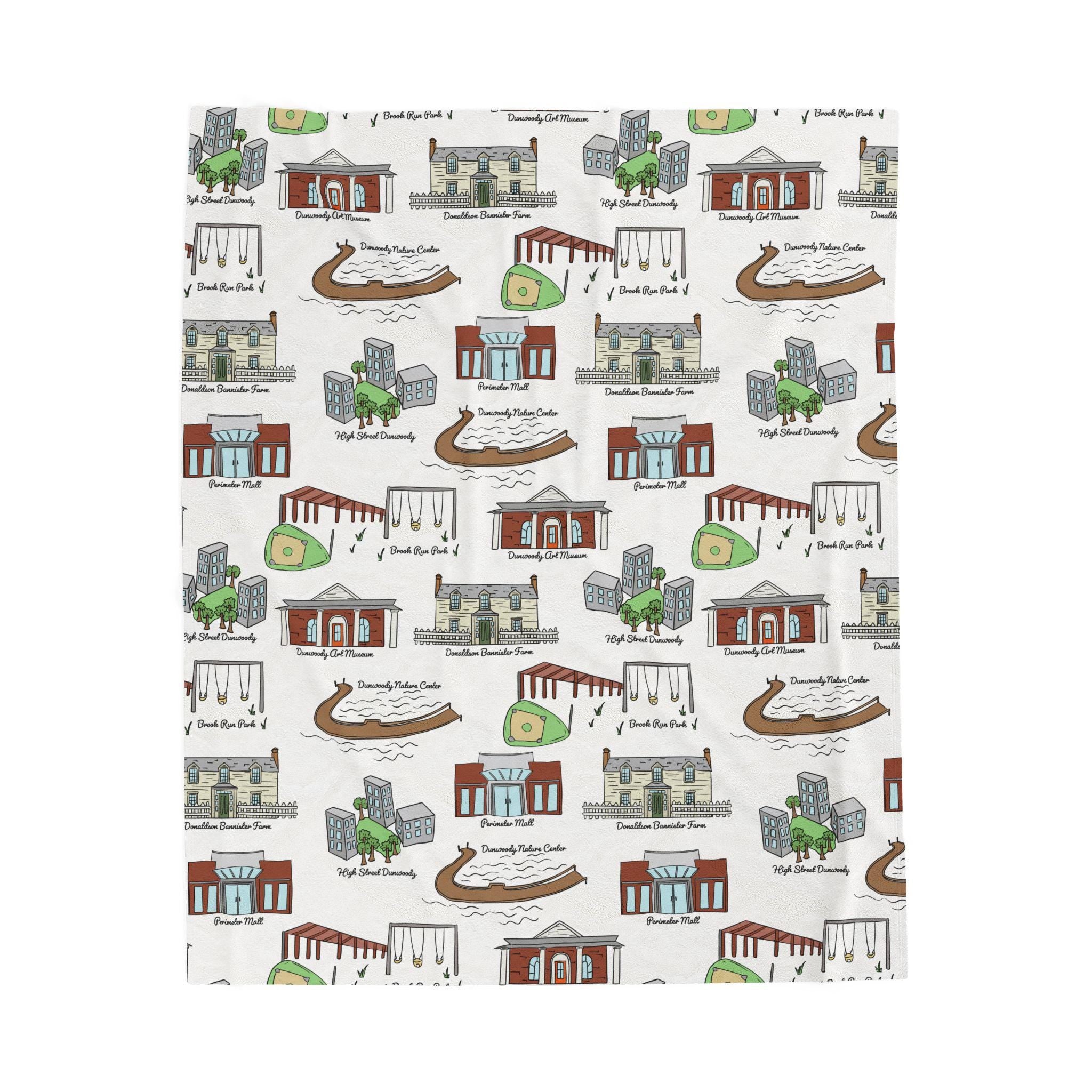 Dunwoody GA Velveteen Plush Blanket | Perfect for Home Decor, Gifting, Snuggle Nights, Travel, and Warmth