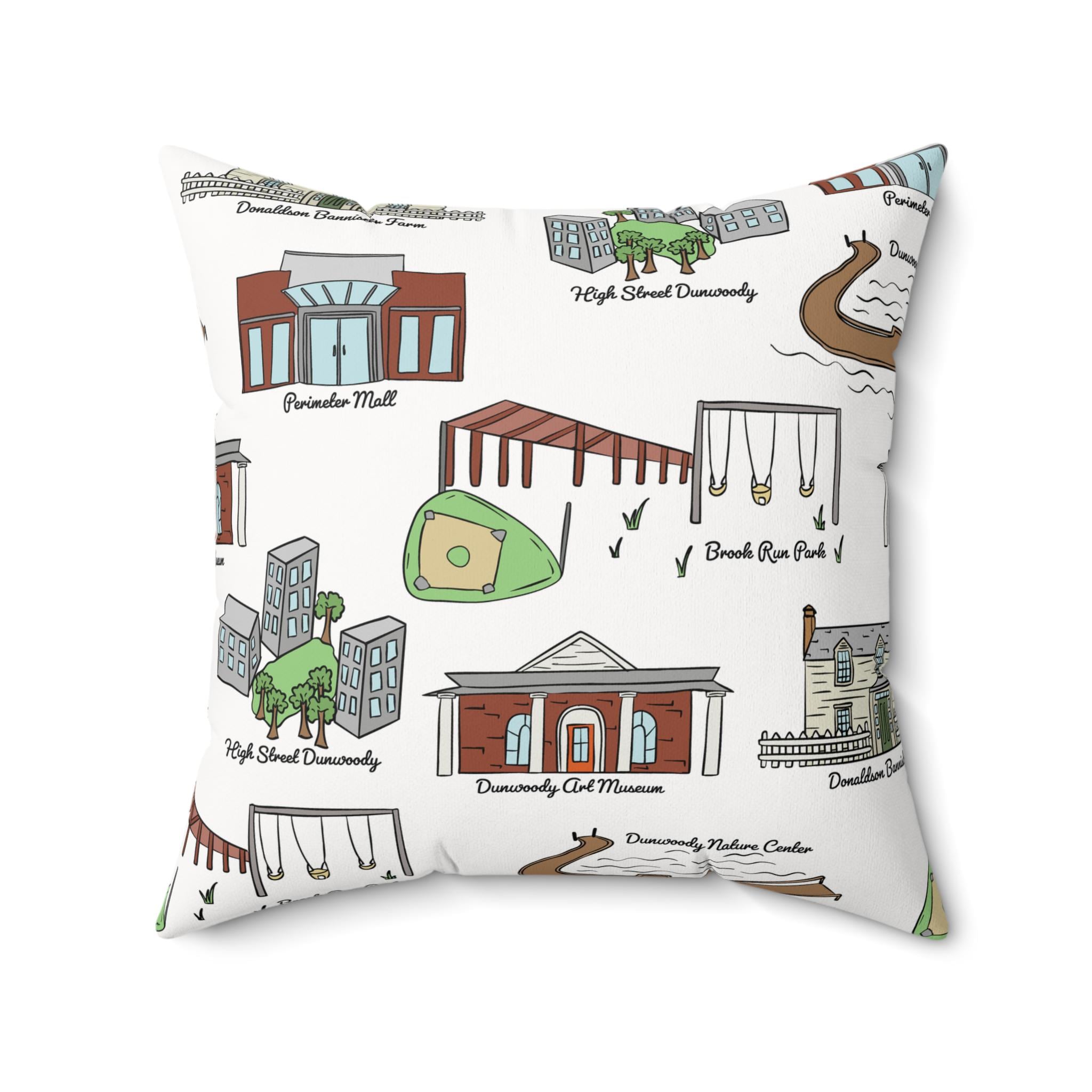 Dunwoody GA Decorative Pillow, Cozy Home Decor, Custom Throw Pillow, Unique Gift, City Lover's Accent Pillow